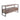  Angled side view of reclaimed wood and metal frame TV stand.