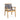 Angled view of McGill dining chair showcasing solid acacia wood and dark gray rope details