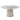 a round dining table for 6, with a round turntable and pedestal base in a white background 