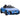 Blue toy car modeled after Audi RS e-tron GT on a white background