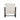 Back view of sling accent chair with fabric and metal frame