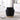 Back view of velvet swivel barrel chair with gold stainless steel base charmydecor