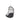 Black woven hanging chair with a cushion on a white background