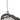 Black woven chair swing with a chain on a white background