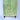 Lower section of green cabinet showing birds, blossoms, and curved wood legs in detail.