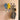 Black coat rack holding mesh hats and tote bags in an entryway