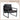 Size dimensions of modern black leather accent chair
