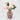 Bottom view of the decorative pink black art glass vase