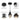 breakdown view of black industrial pendant light with labeled features