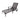 Bronze cast aluminum outdoor chaise lounge with cross-weave seat and reclining backrest - Charmydecor