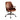 Front View of the Brown Leather Office Chair