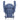 Blue Adirondack chair on a white background