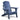Blue Adirondack chair on a white background