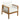 charmdecor teak finish outdoor club chair with rope side panels and plush beige cushions for patio seating