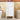 CharmyDecor 16 inch depth bathroom vanity in white French style shown in a small bathroom setting