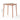 Wooden table with dimensions labeled on a white background