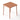 Small rectangular table with slatted top on a white background