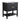 Charmydecor 30 inch bathroom vanity angled view with Black Chestnut cabinet, gold handles, and lower open shelf
