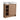 CharmyDecor 30 inch bathroom vanity with sink, front angle showing the closed woodgrain door and three open compartments