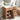 CharmyDecor 30 inch bathroom vanity with sink viewed from above in a bathroom, showing two open drawers and stocked shelves.