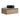 CharmyDecor 30-inch floating bathroom vanity with light coffee linear detailing and a black vessel sink, front angle view