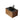 Angled view of the CharmyDecor 30 inch floating bathroom vanity showing the ribbed black glass basin and woodgrain cabinet