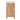 CharmyDecor 36 inch bathroom vanity side profile showing the natural wood-grain panel, raised legs, and white top.
