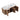 CharmyDecor 48-inch floating bathroom vanity viewed from above with doors open and the centered white basin visible.