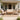 charmydecor 4-piece acacia wood patio seating set with loveseat club chairs coffee table and beige cushions on front porch