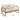 CharmyDecor 4 piece patio conversation set acacia wood loveseat dimensions with beige cushions