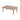 CharmyDecor 4 piece patio conversation set rectangular teak-tone acacia wood coffee table with outdoor slatted top