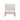 Charmydecor 4 piece patio conversation set single acacia wood lounge chair with beige cushions
