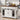 Charmydecor 58 inch farmhouse kitchen island with sliding barn doors and drop leaf countertop in white finish