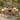 charmydecor 5 piece outdoor dining set with round teak finish table and rope chairs in garden patio setting