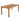 Charmydecor 67 inch acacia wood outdoor dining table with slatted tabletop and sturdy square legs