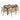 charmydecor 7-piece patio dining furniture set with rectangular wood table and 6 woven rope armchairs