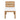 charmydecor acacia wood dining chair with wide slatted back and thick white cushion for outdoor patio set