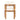 charmydecor acacia wood outdoor dining chair back view with cream cushion and curved wooden arms