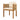 charmydecor acacia wood outdoor dining chair with beige cushion and woven rope arms front view