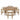 charmydecor acacia wood outdoor dining set with extendable teak finish table and six cream cushioned chairs