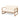 charmydecor acacia wood outdoor loveseat with beige seat cushion and two back cushions angled front view