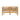 charmydecor acacia wood outdoor loveseat with slatted back frame and beige cushions rear view