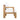 charmydecor acacia wood patio club chair with square arms and thick beige cushions side view
