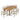 Charmydecor acacia wood patio dining set with extendable teak table and 6 light white cushioned chairs