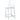 Clear acrylic chair with white metal frame on a white background
