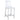 acrylic counter stool with transparent backrest on a white background