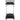Charmydecor Allen black and chrome bar cart front view with stemware racks and lower bottle holders
