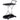 Charmydecor Allen black glass serving cart with chrome frame, stemware storage, and caster wheels