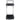 Charmydecor Allen modern 2-tier glass bar cart rear view with curved chrome handle and lower shelf