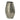 Metallic vase with a textured surface on a white background
